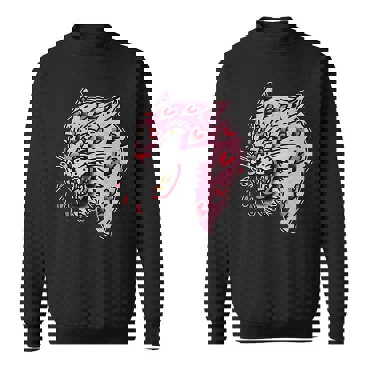 パンサーピンク×ハートラブトラディショナルフラッシュ スウェットシャツ