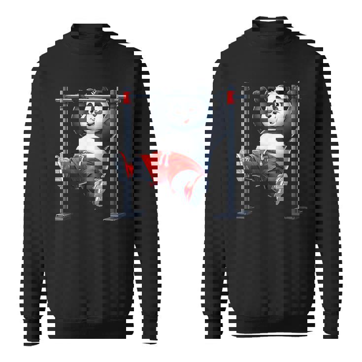 パンダ 懸垂 トレーナー ジム フィットネス ワークアウト トレーニング スウェットシャツ