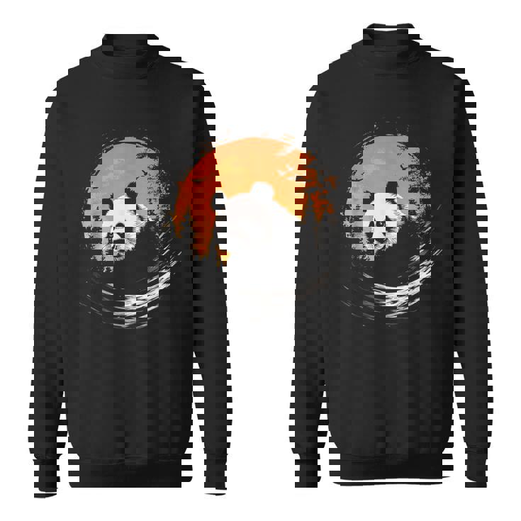 パンダ 森 ポートレート 動物好き 自然 グラフィック パンダ スウェットシャツ