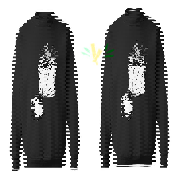 パンダのポケットに入ったパンダ スウェットシャツ