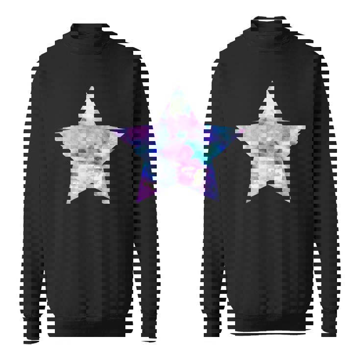 パープル ピンク ブルー プリティ スター スウェットシャツ