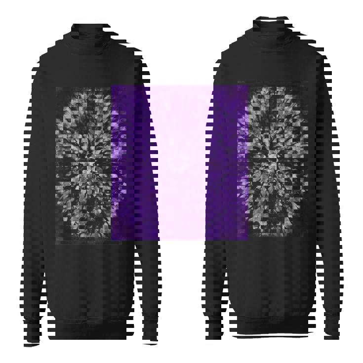 パープルバティックタイダイ ボヘミアンパターン スウェットシャツ