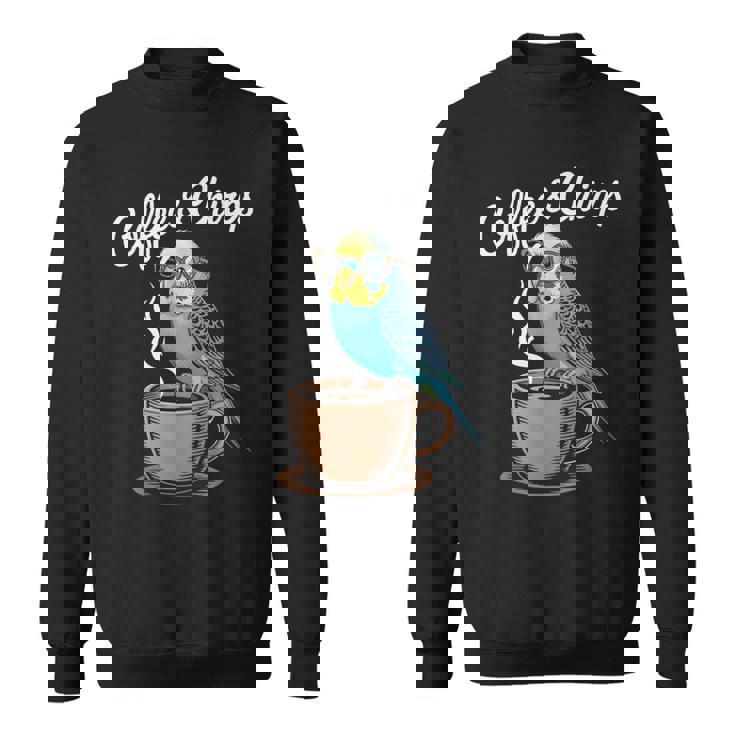 ヒップスター セキセイインコ コーヒー セキセイインコ スウェットシャツ