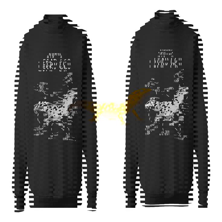 ヒョウゲッコの解剖学、面白いペット爬虫類トカゲ好き。 スウェットシャツ