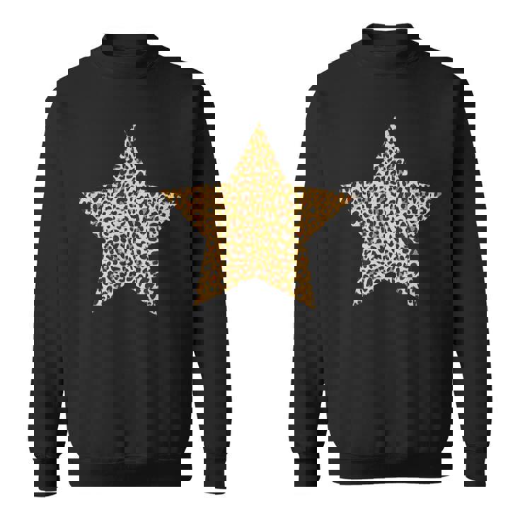 ヒョウ柄 アニマルプリント 星 スウェットシャツ