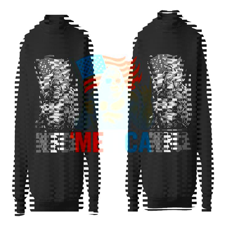 ビッグフット メリカ ロック アメリカ国旗 愛国的 7月4日 スウェットシャツ