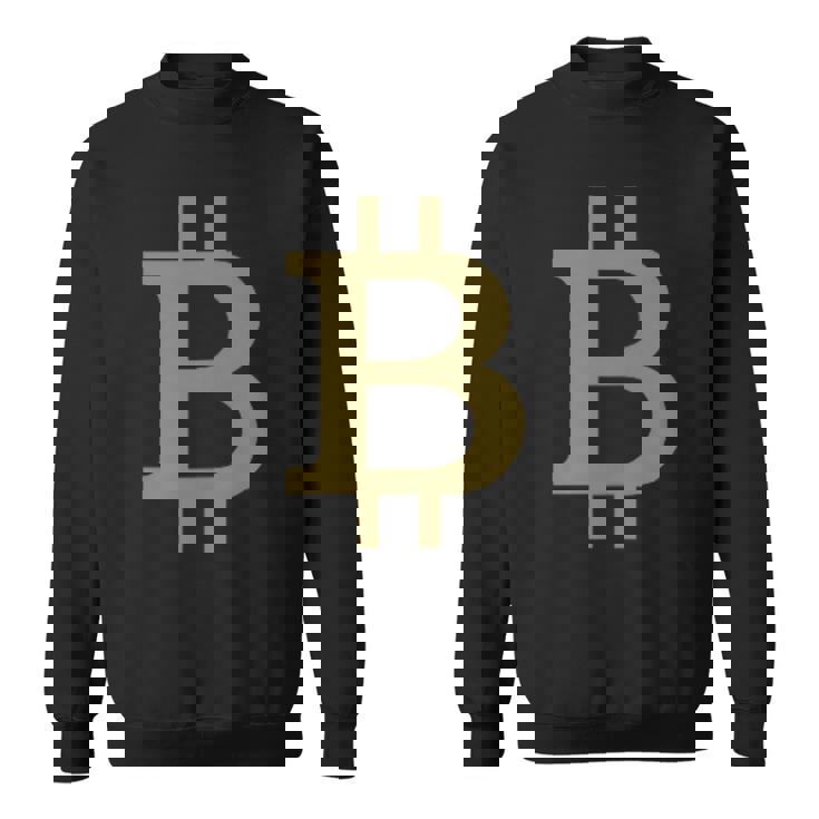 ビットコインシンボル ポケットデザイン ミニマリスト スウェットシャツ