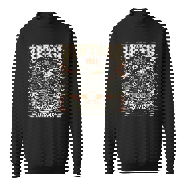 ビンテージ 1961 1961年生まれ 63歳の誕生日 バイクバイカー スウェットシャツ