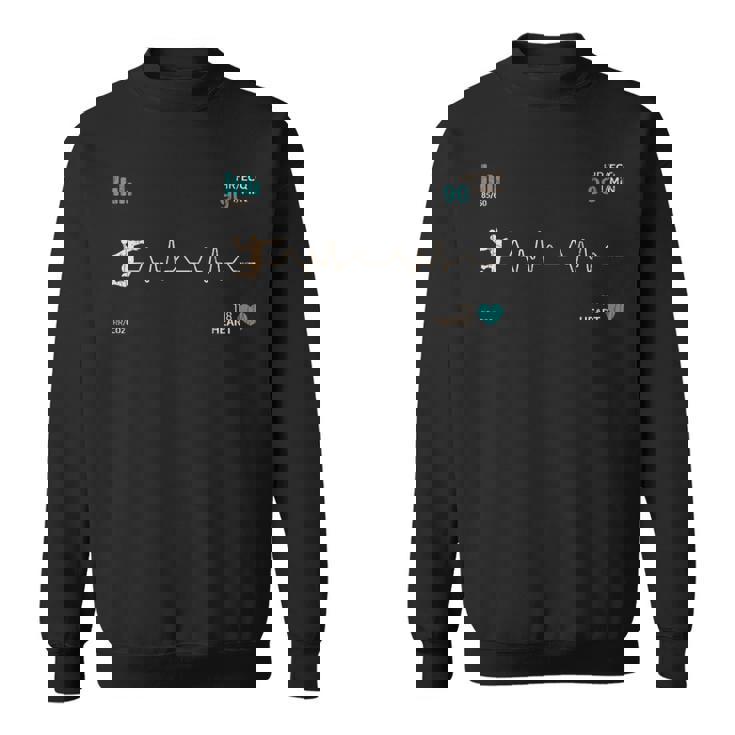 ビンテージ スポーツ ハンドボール選手ギフト ハートビート スウェットシャツ