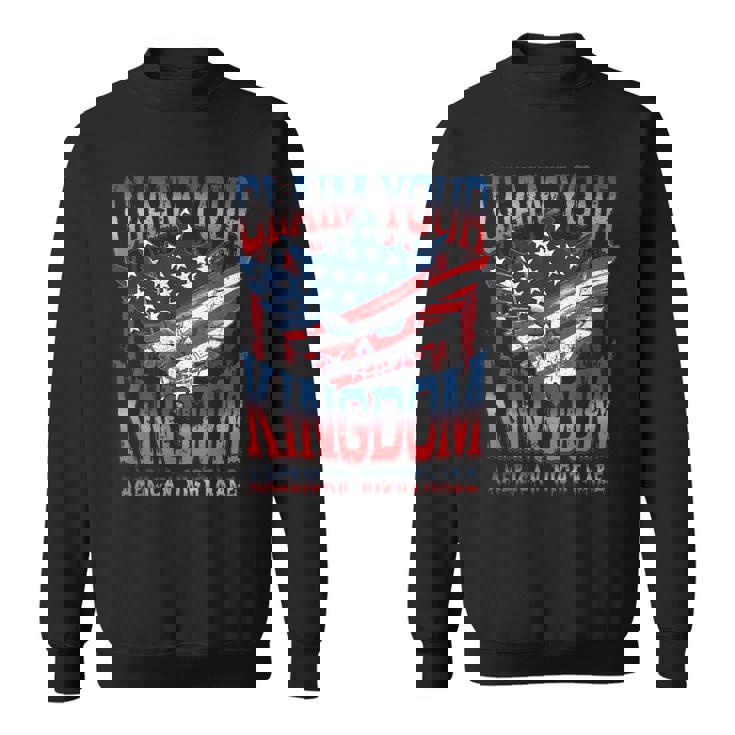 ビンテージアメリカ国旗ドリームクレームユアキングダムの悪夢 スウェットシャツ