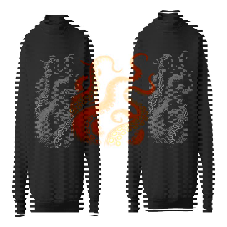 ビンテージ海モンスターtシャツ ディープオーシャンアートグラフィックtシャツ スウェットシャツ