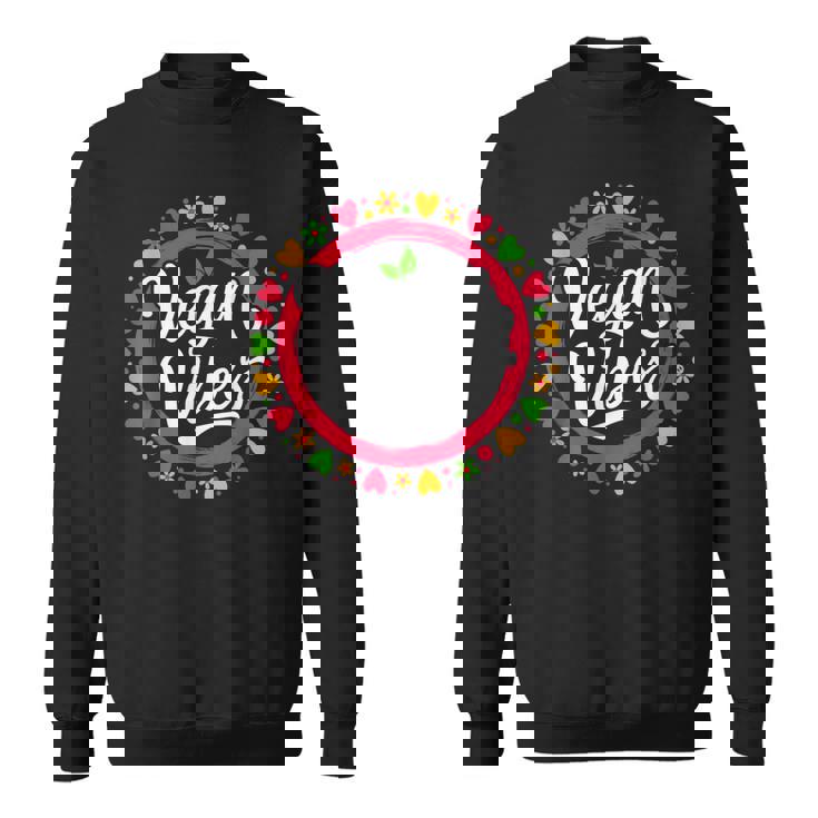 ビーガンバイブ 面白い 菜食主義 草食動物 ベジタリアン感謝 スウェットシャツ