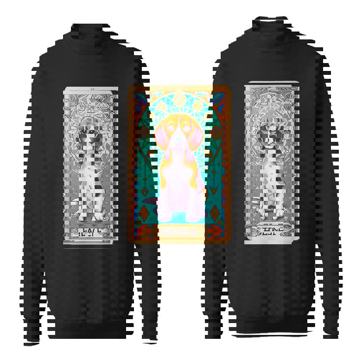 ビーグル 面白いtシャツ 犬 タロット カード かわいい メンズ 子供 おもしろ 服 グッズ ネタ スウェットシャツ