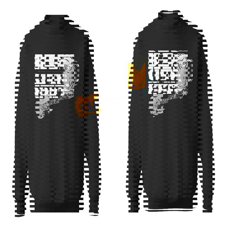 ビール ギター リピート ギター ベース ロックンロール ギタリスト向け スウェットシャツ