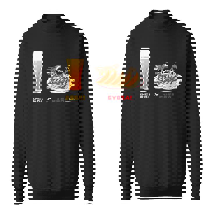 ビールとぎょうざとねこ ビール 餃子 猫 スウェットシャツ