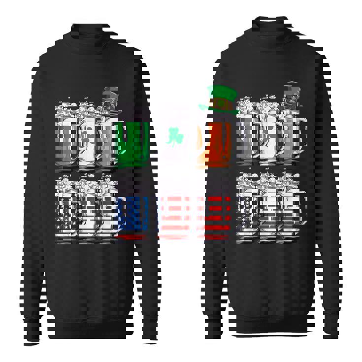 ビール聖パトリックデー メンズ アイルランドのアメリカ国旗 ドリンクマグ スウェットシャツ
