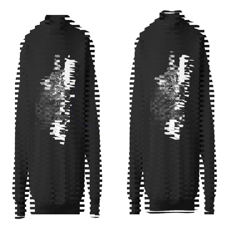 ピアノ 猫 スウェットシャツ