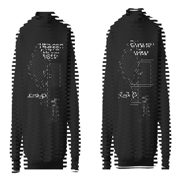 ピタゴラス定理の設計 スウェットシャツ