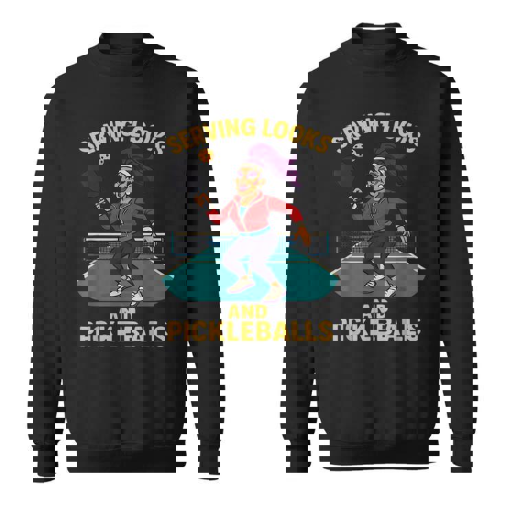 ピックルボールドラッグコート歌姫デザイン。 スウェットシャツ