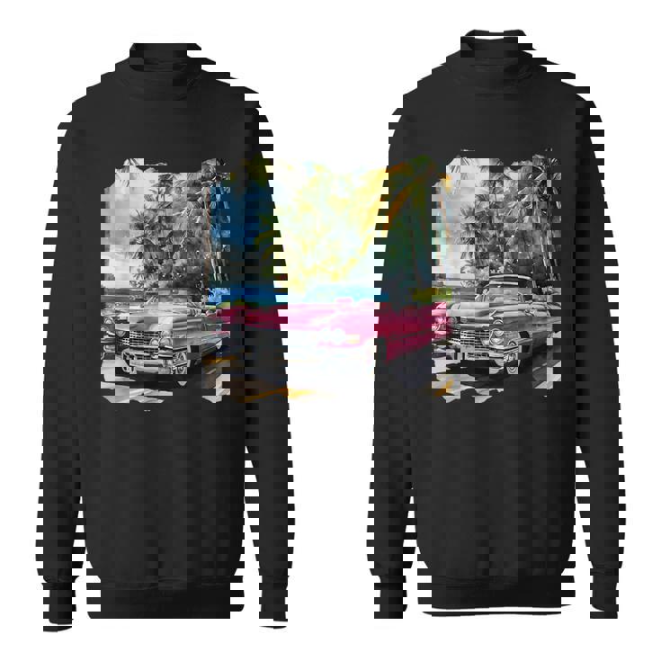 ピンク キャデラック ルックイン ビンテージビークル スウェットシャツ