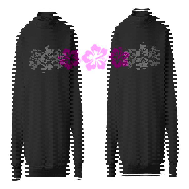 ピンク ハイビスカス フラワー ハワイアン スウェットシャツ