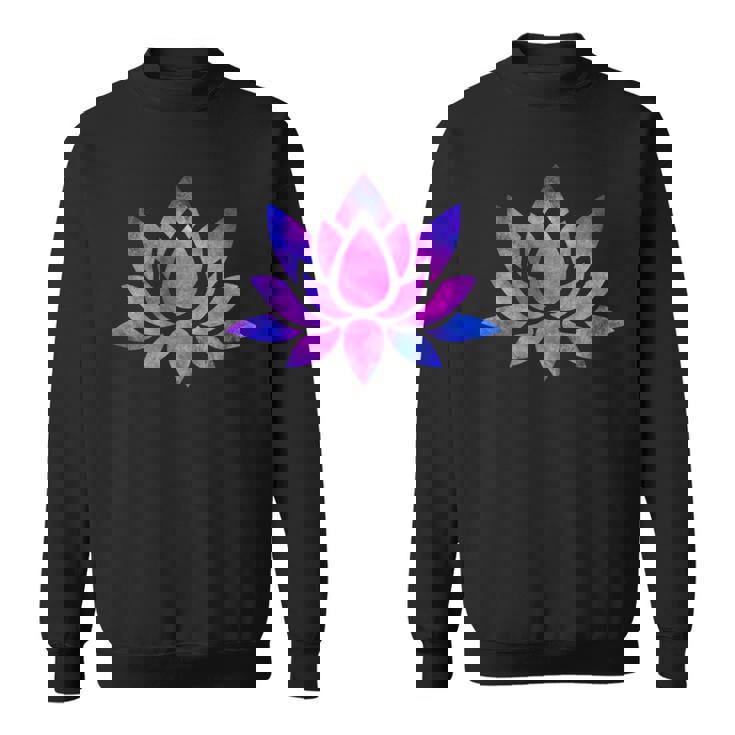 ピンクと紫の蓮の花 スウェットシャツ