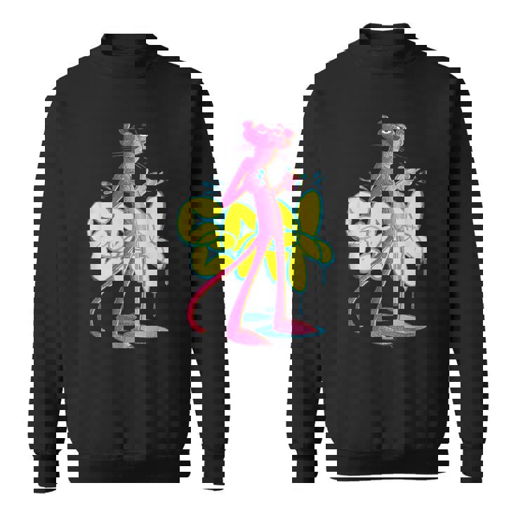 ピンクパンサー クールな猫 グラフィティ チョークアート スウェットシャツ