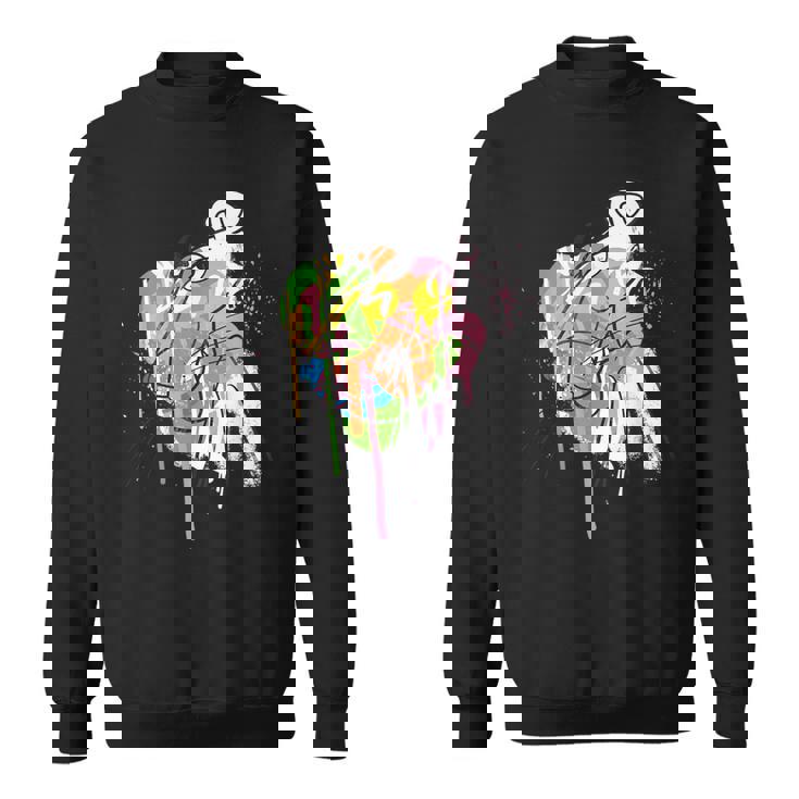 ピンクパンサー グラフィティ ブラック ラインアート スウェットシャツ