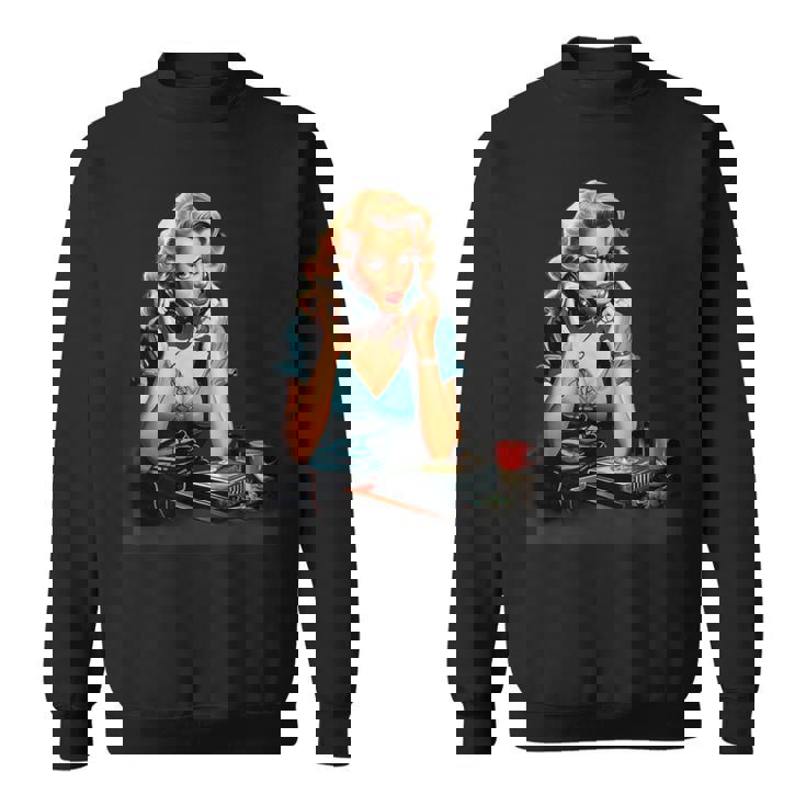 ピンナップガール ヴィンテージ電話 オールドスクール スウェットシャツ