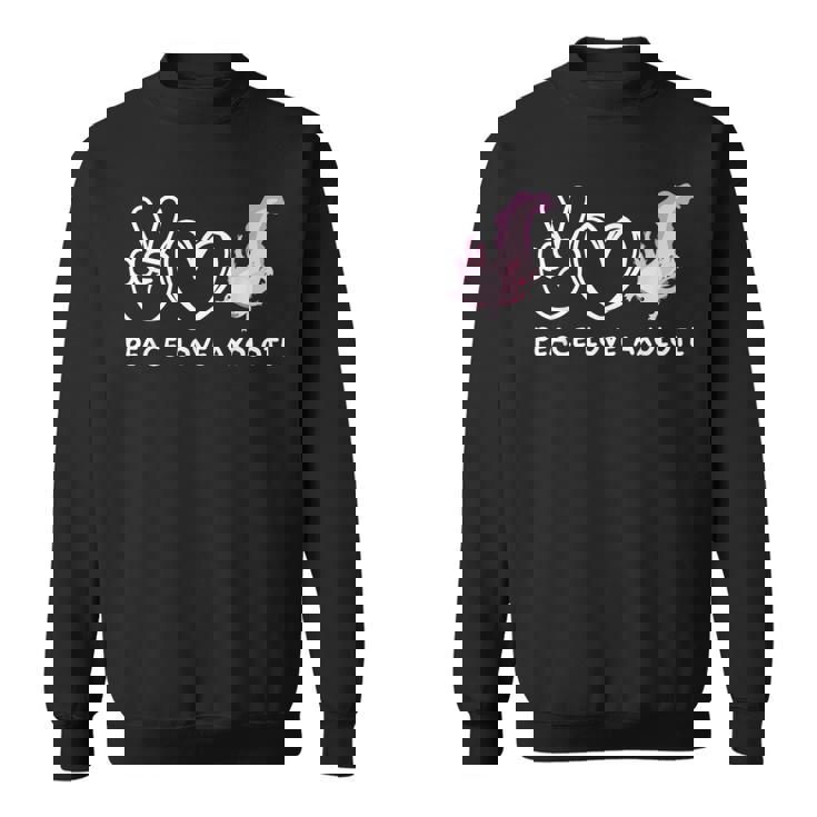 ピースラブウーパールーパールーパーレトロウーパールーパーラバー スウェットシャツ