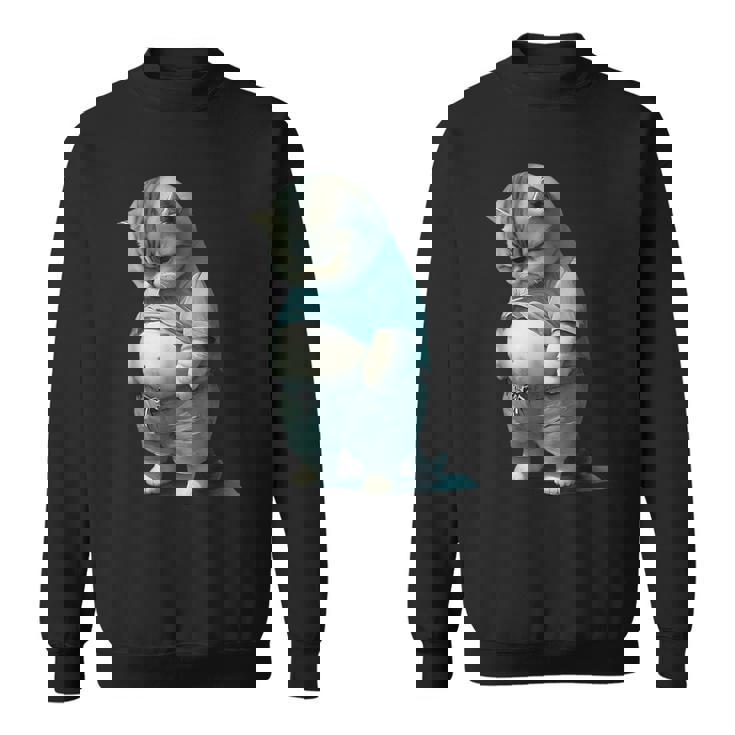 ファニー ファット キャット 子猫 アート デザイン 猫 飼い主 ペット愛好家 ギフト スウェットシャツ