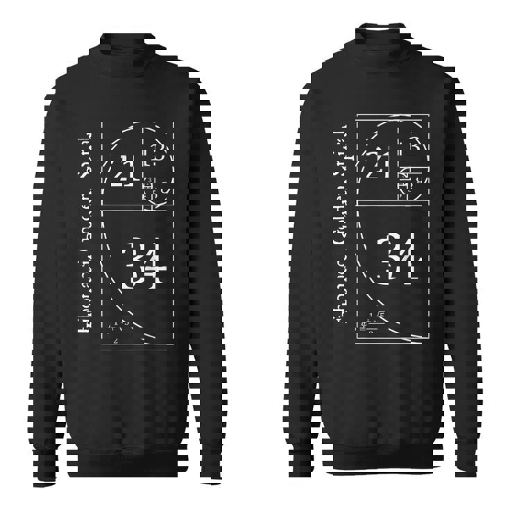 ファニー フィボナッチ ゴールド スパイラル オタク 数学教師 ギフト スウェットシャツ