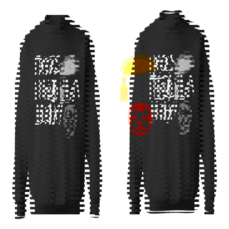 ファニー ルチャリブレ タコス テキーラ ルチャドールとファンへのギフト スウェットシャツ