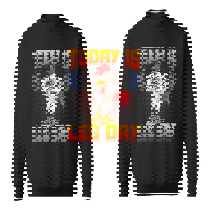 ファニーレッグデイチキンレッグスクワットジム スウェットシャツ