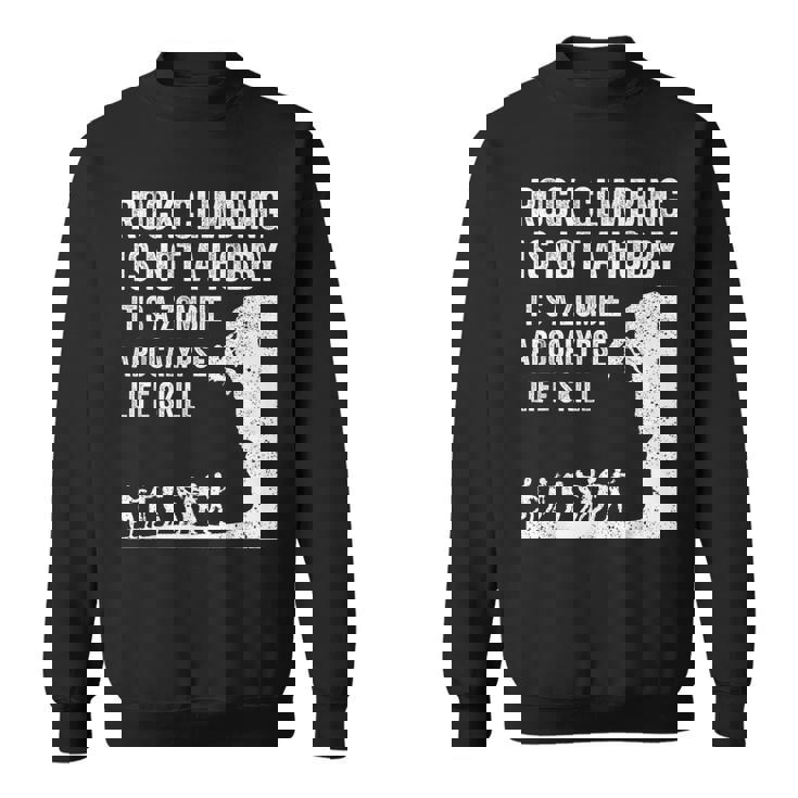 ファニーロッククライマーギフト 男女兼用 クールなゾンビクライミングに スウェットシャツ