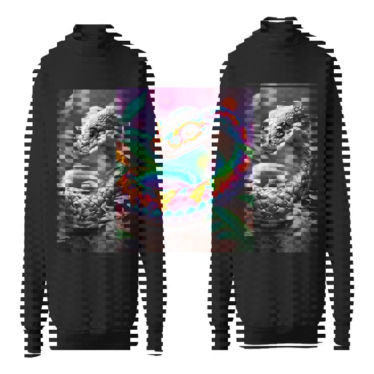 ファンタジー かわいい 鮮やかな蛇の葉 スウェットシャツ