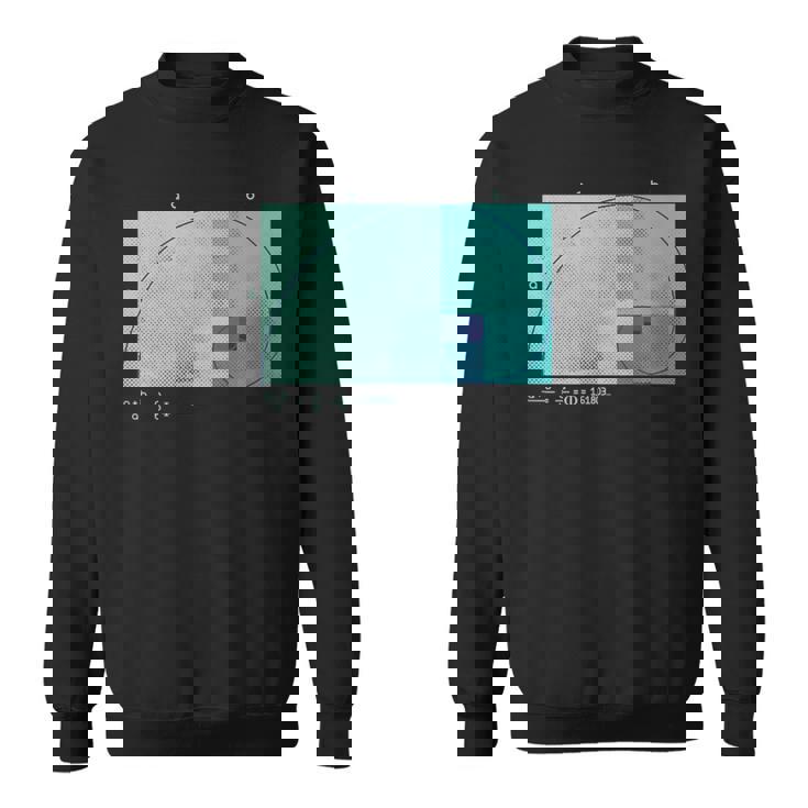 フィボナッチ黄金比 快適なハーフトーン効果。 スウェットシャツ