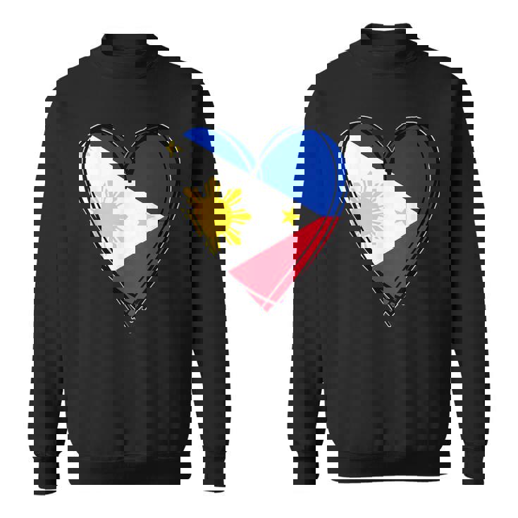 フィリピン独立記念日 I Love Philippines 国旗 ハート スウェットシャツ