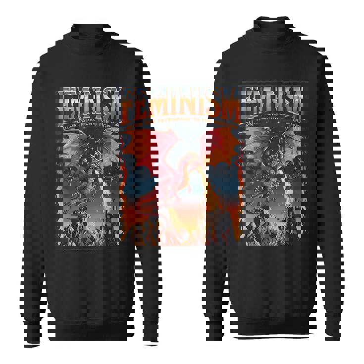 フェミニズム ドラゴン 家父長制を地面に燃やす フェミニスト スウェットシャツ