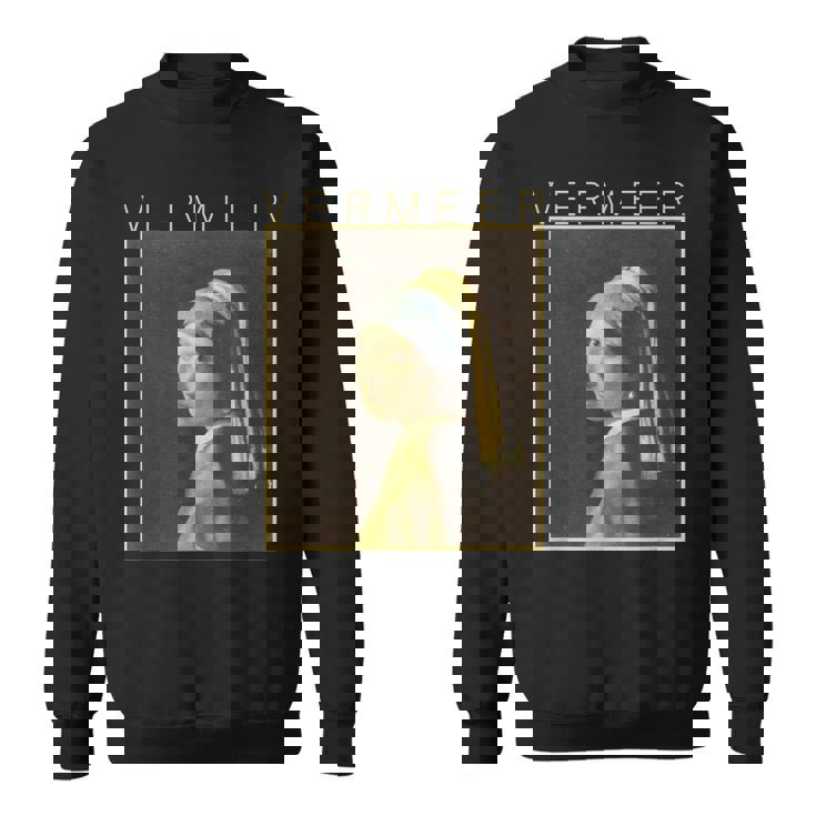 フェルメール 真珠の耳飾りの少女 面白いtシャツ 絵画 アート メンズ 面白い 服 美術 グッズ 油彩画 スウェットシャツ