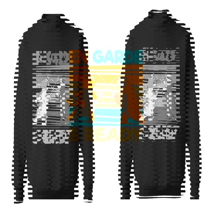 フェンシング猫ナマケモノファニーフェンサー スウェットシャツ