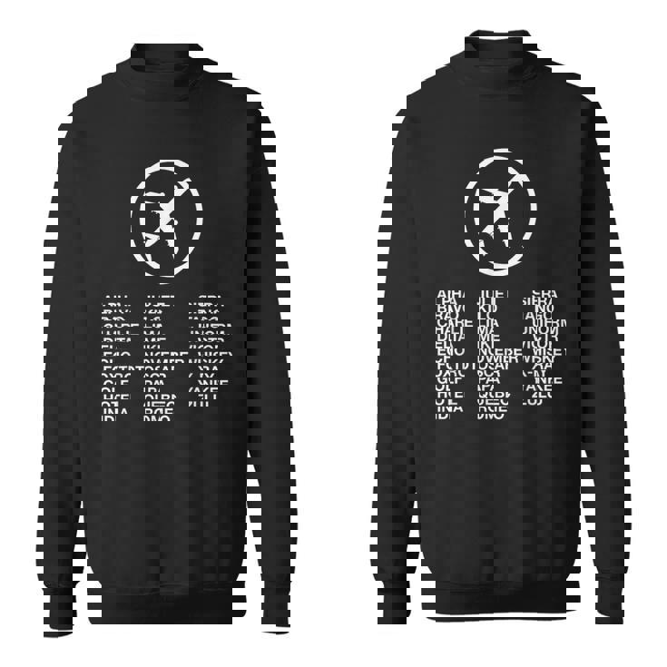 フォネティックコード飛行機パイロット スウェットシャツ