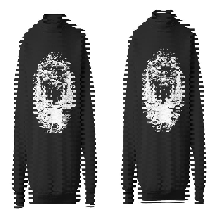 フォレストマウンテンの面白いスクオンク 星 Cryptid 内向性 スウェットシャツ