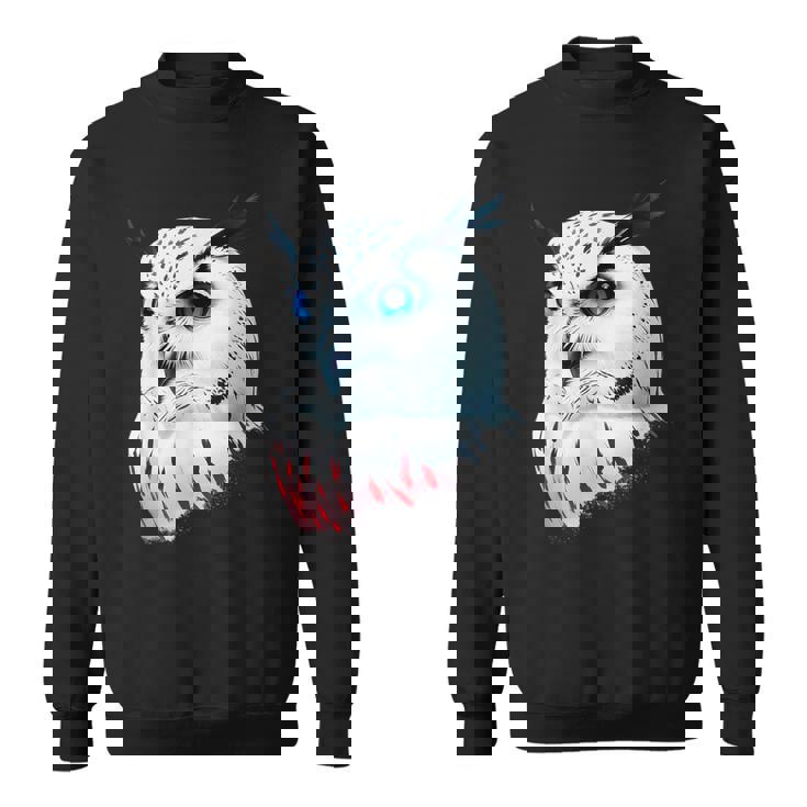 フクロウの傑作 雪フクロウ 鳥アート 動物 雪フクロウ スウェットシャツ