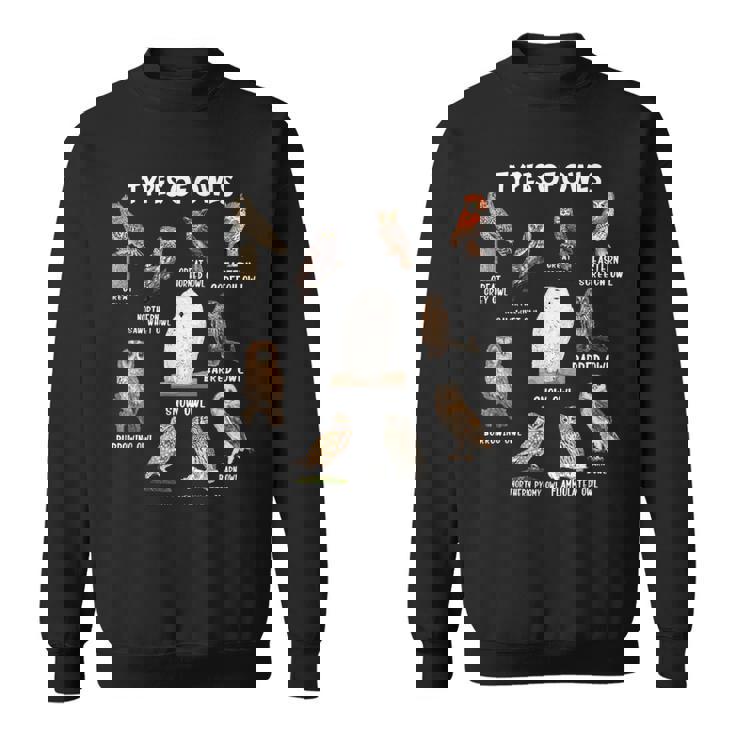 フクロウの種類 教育コレクション かわいいフクロウ愛好家 面白い スウェットシャツ