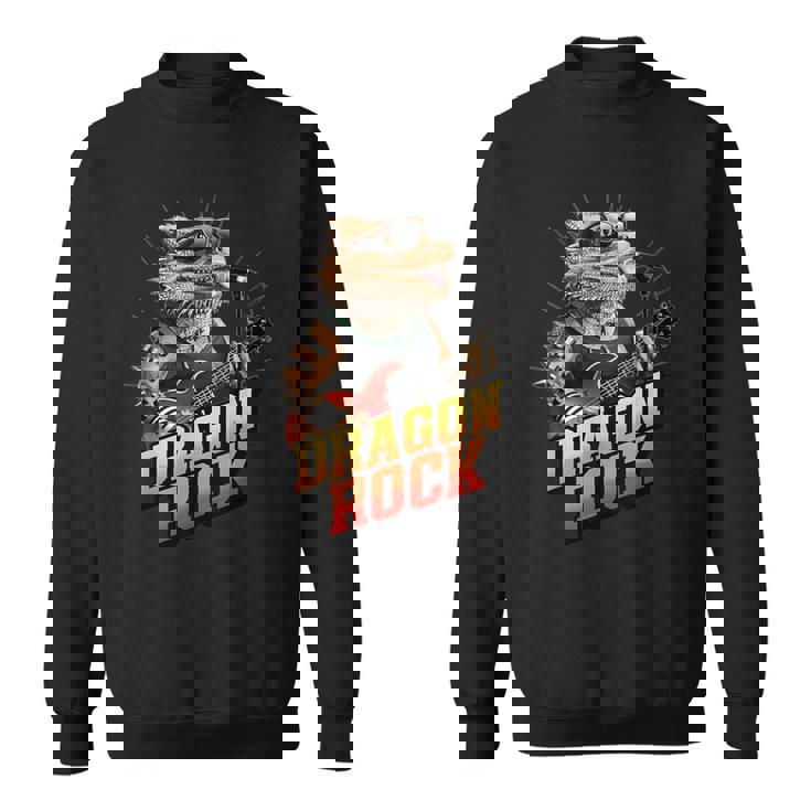 フトアゴヒゲトカゲの岩、フトアゴヒゲトカゲ、ロッカー、ギターマイク スウェットシャツ
