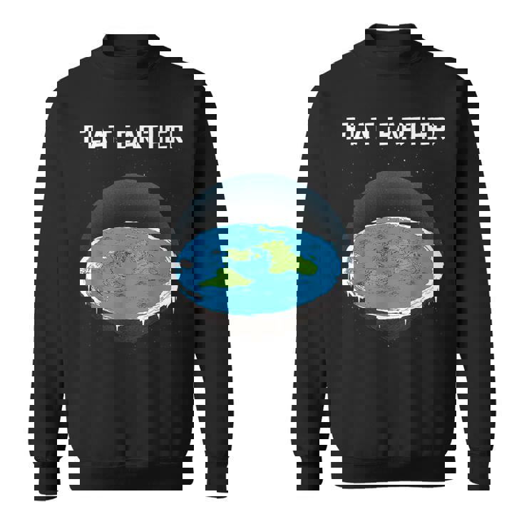 フラットアースマップ 陰謀 スウェットシャツ