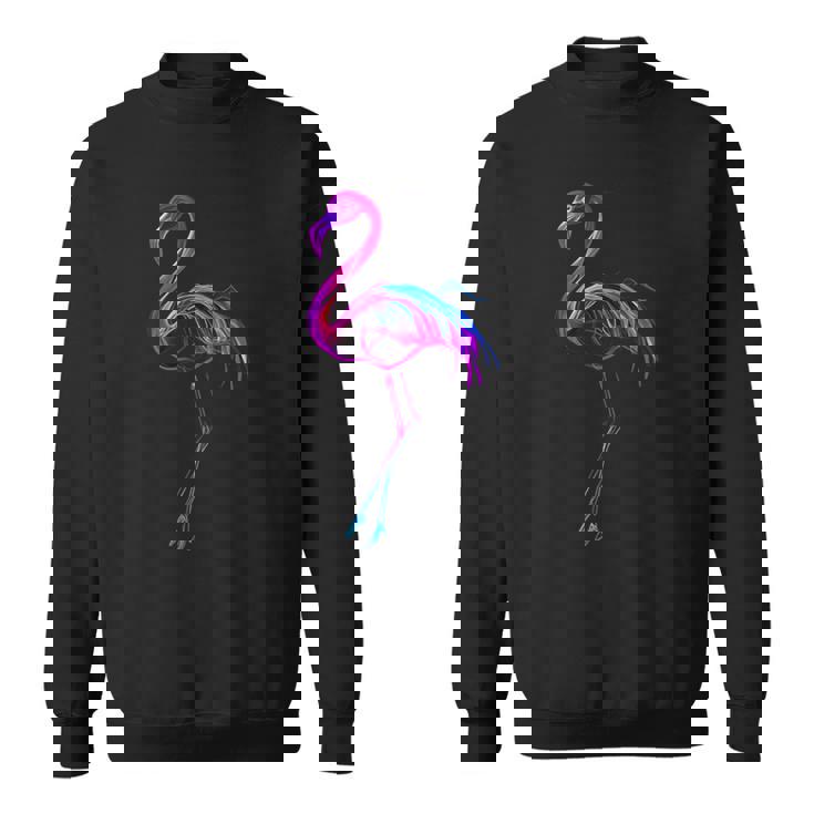 フラミンゴ好き カラフル クール スタイリッシュ スウェットシャツ