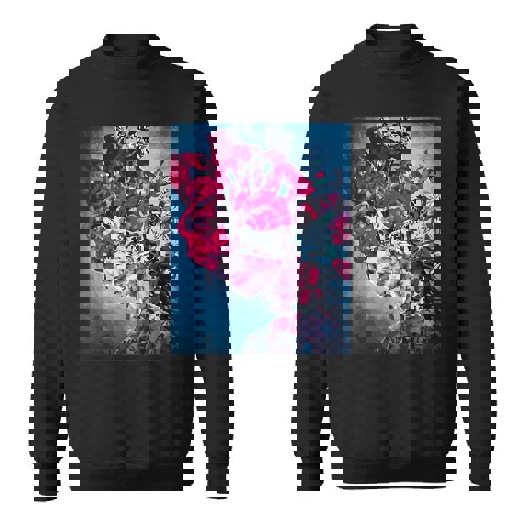 フラワー スカル フローラル シュガー ダーク アート グランジ エステティック ホラー スウェットシャツ