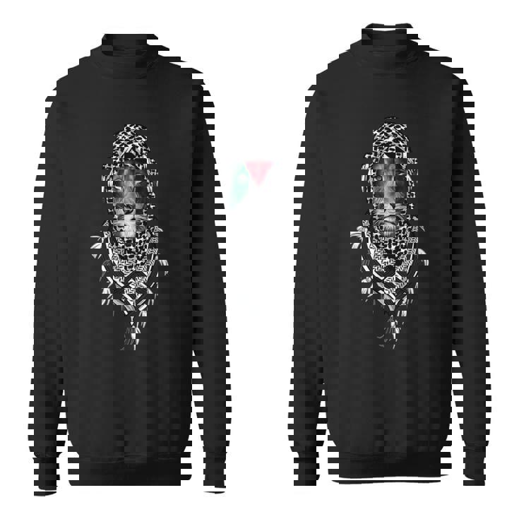 フリーパレスチナのライオン スウェットシャツ